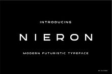 Nieron - Futuristic display typeface
