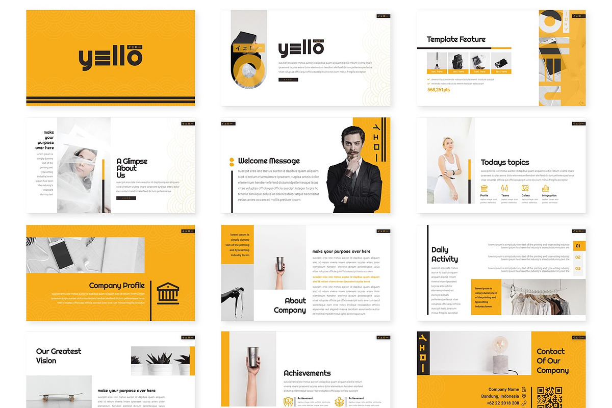 Yelloo - Google Slides Template, a Magazine Template by inspirasign (Photo 2 of 4)