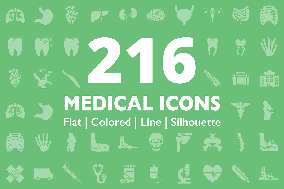 216 Medical Icons, a Solid Icon by Maxim Cherednichenko (Photo 1 of 7)