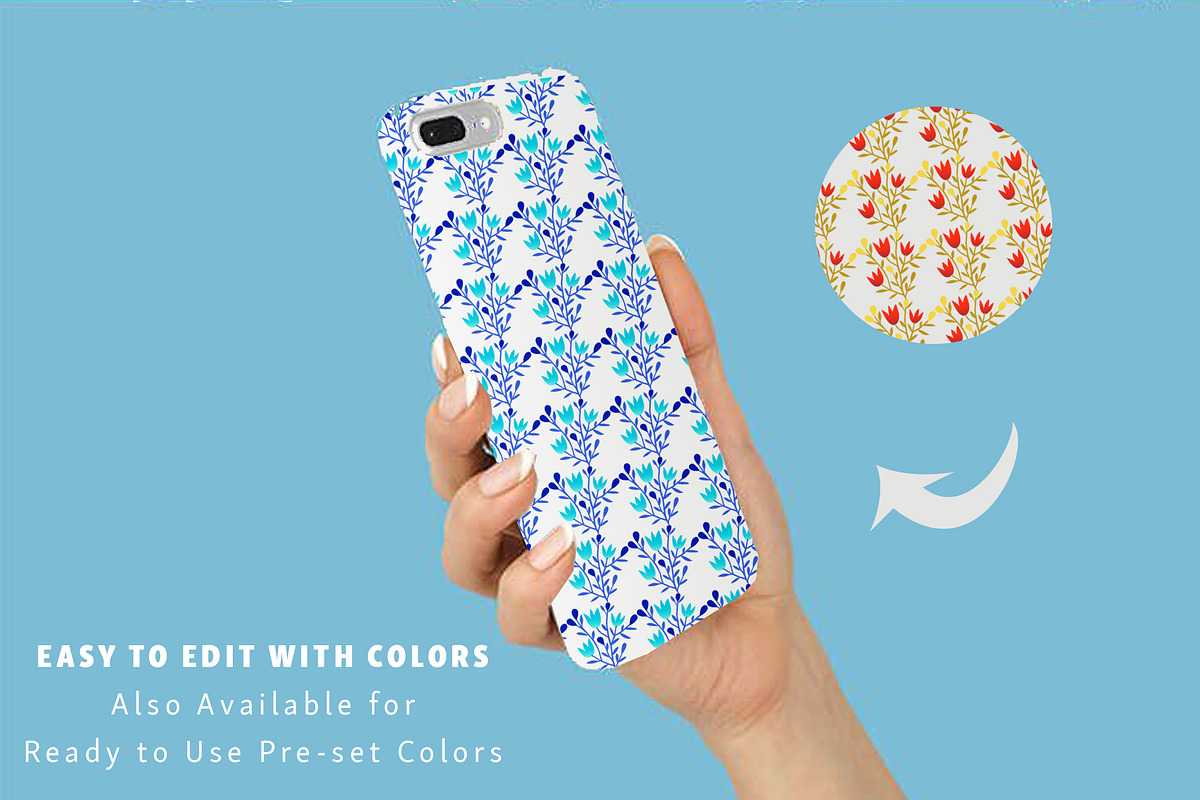 Hand Drawn Floral Pattern Set, a Pattern Graphic by Design Unique (Photo 10 of 11)