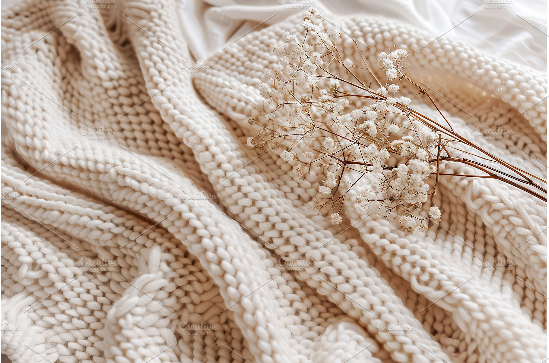 Cozy autumn vibes with beige knit, a Background Photo by Lermont51