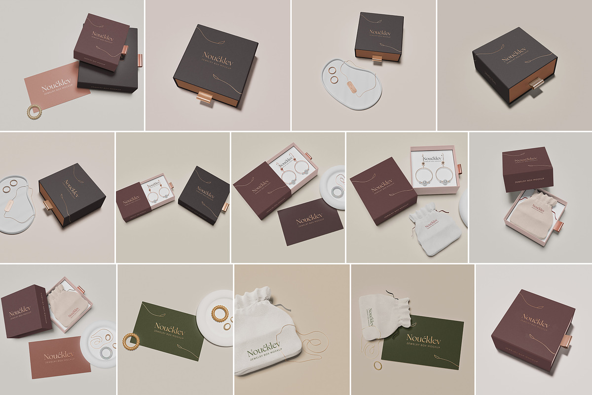 Jewelry box mockup, a Packaging Mockup by mockupocka (Photo 2 of 16)