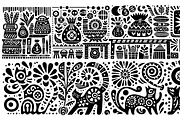 Vintage Birds Folk Art, a Decorative Illustration by devastd (Thumbnail 8 of 28)