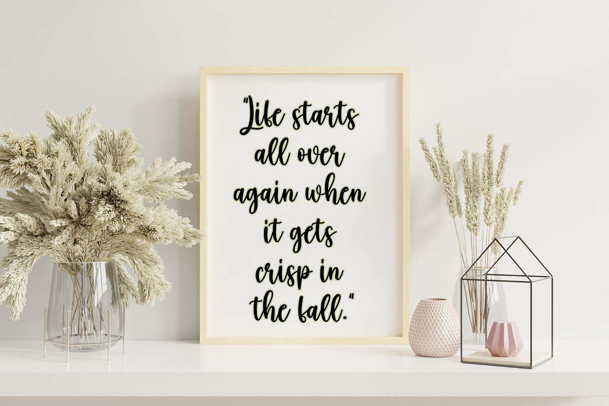 October Handwritten Calligraphy, a Handwritten Font by Aditastudios (Photo 6 of 8)