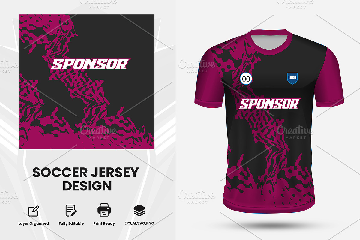 Soccer & Football Uniform Design, a Sport Illustration by samsulpassive (Photo 4 of 4)