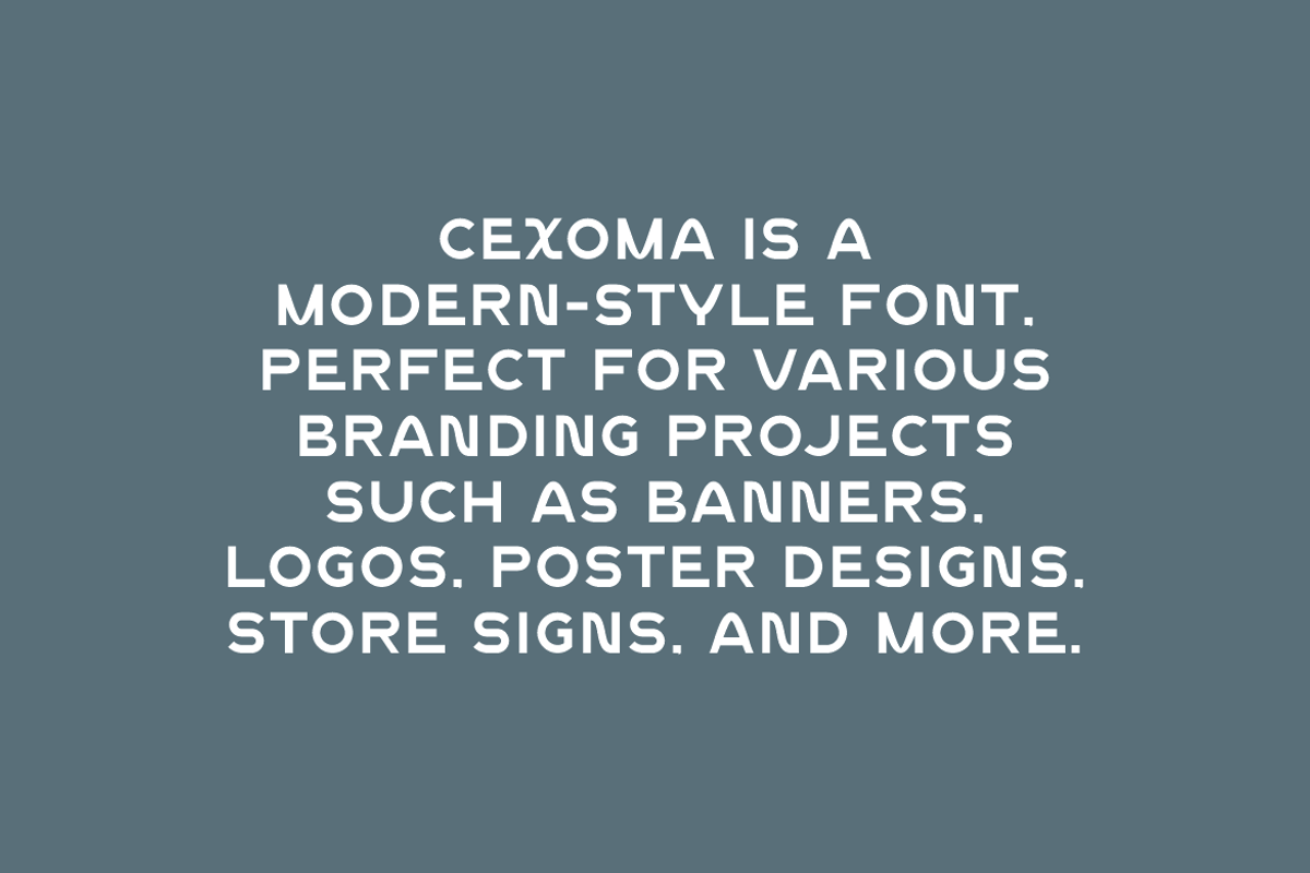 Cexoma - Corporate Logo Font, a Sans Serif Font by Iqsiart Studio (Photo 5 of 7)