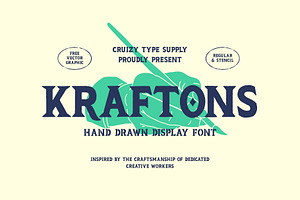 KRAFTONS - Vintage Handdrawn Display