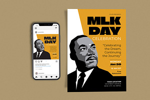 MLK Day Continuing the Journey, a Flyer Template by Me55enjah Design