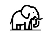 Elephant Vector Elements Bundle, an Animal Illustration by balal (Thumbnail 5 of 18)