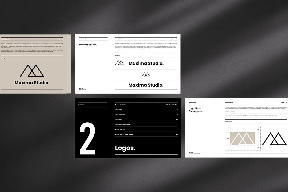 Maxima | Brand Guidelines Template, a Presentation Template by Occy Design (Photo 4 of 9)