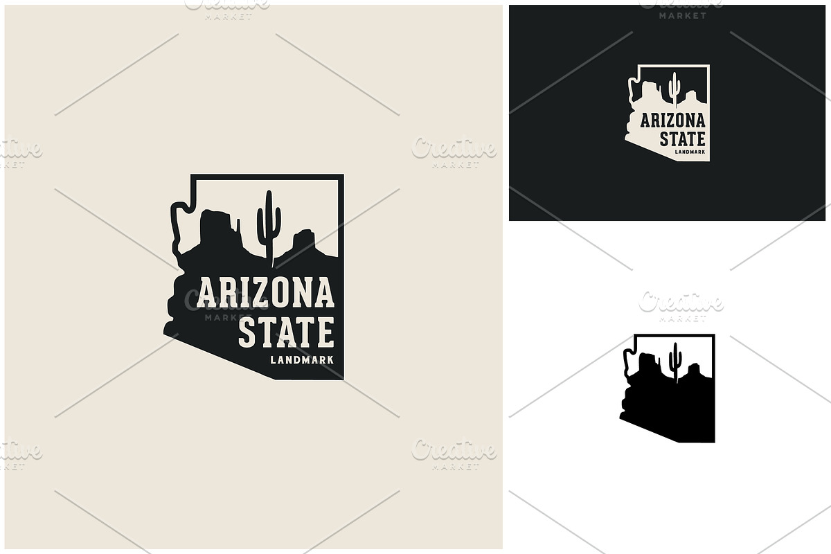 Arizona Map Line Cactus Saguaro Logo, a Branding & Logo Template by Enola99d (Photo 2 of 2)