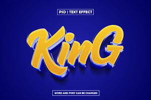 king text effect with glossy, a Layer Style Add-On by AP Market