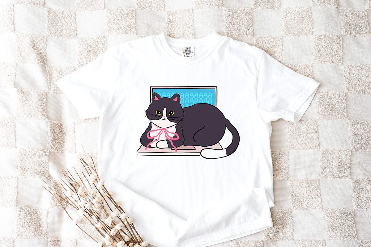 Tuxedo Cat Clipart Bundle, an Animal Illustration by Victoruler (Photo 6 of 9)