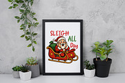 Funny Santa Claus Sleigh All Day PNG, an Illustration by Daily.Designs (Thumbnail 5 of 5)