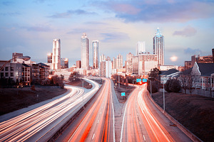 Atlanta skyline containing architecture, atlanta, and building