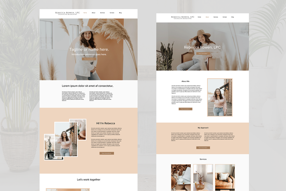 Wix Website Template Rebecca, a Websites & App Template by Joanna Lane Designs (Photo 2 of 5)