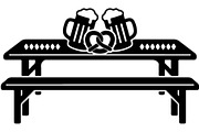 Oktoberfest Beer Table Silhouette, an Object Graphic by Gfx_Store (Thumbnail 7 of 16)