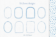 Watercolor Blue Frames Borders, an Object Graphic by Solo Art Original (Thumbnail 3 of 15)