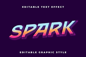 Bright 3D Future Text Effect, a Templates & Theme by studiogstock