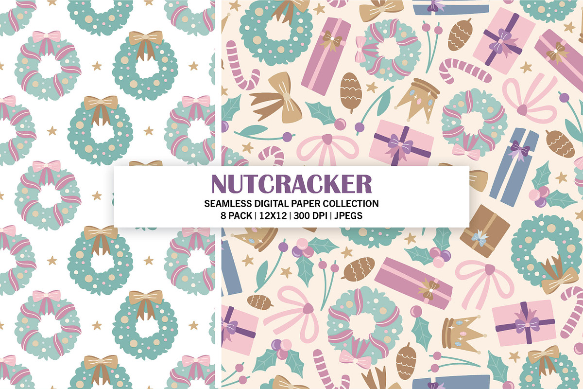 Nutcracker Seamless Pattern Bundle, a Pattern Graphic by Alanna Messina Design Co (Photo 5 of 8)