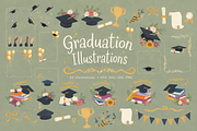 Graduation Illustrations, an Education Illustration by Anna Studio (Thumbnail 1 of 12)