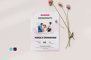 Funeral Program with Deco Border, an Invitation Template by Creatiya Type (Thumbnail 1 of 6)