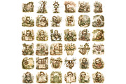 Sloth PNG Clipart Sticker Pack, an Animal Illustration by Nicole Branger Art (Thumbnail 9 of 11)