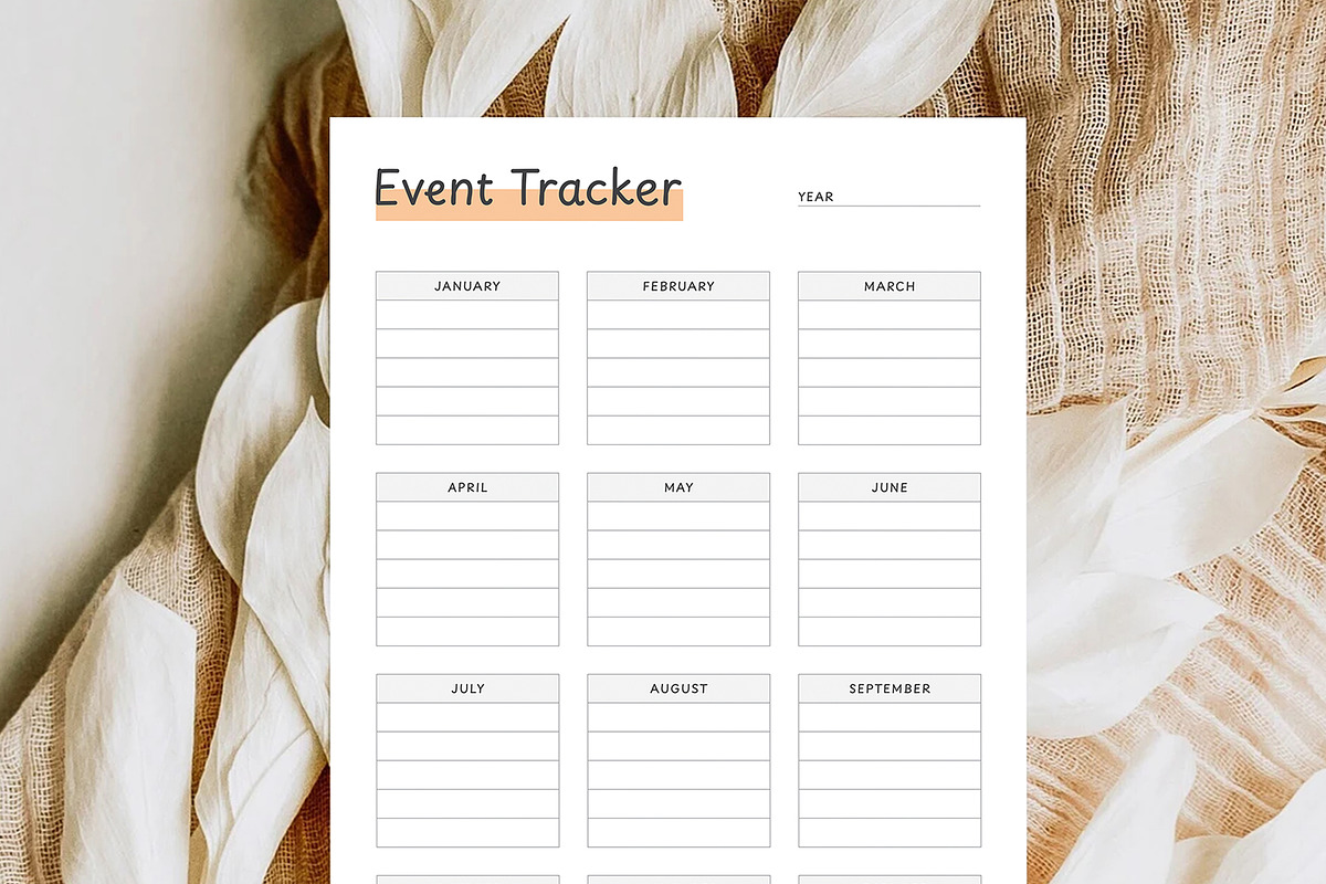 Event Tracker, a Stationery Template by DesignDevisers (Photo 6 of 10)
