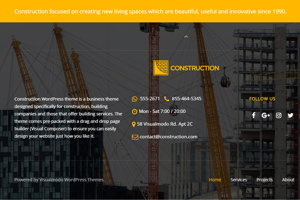 Construction Premium WordPress Theme