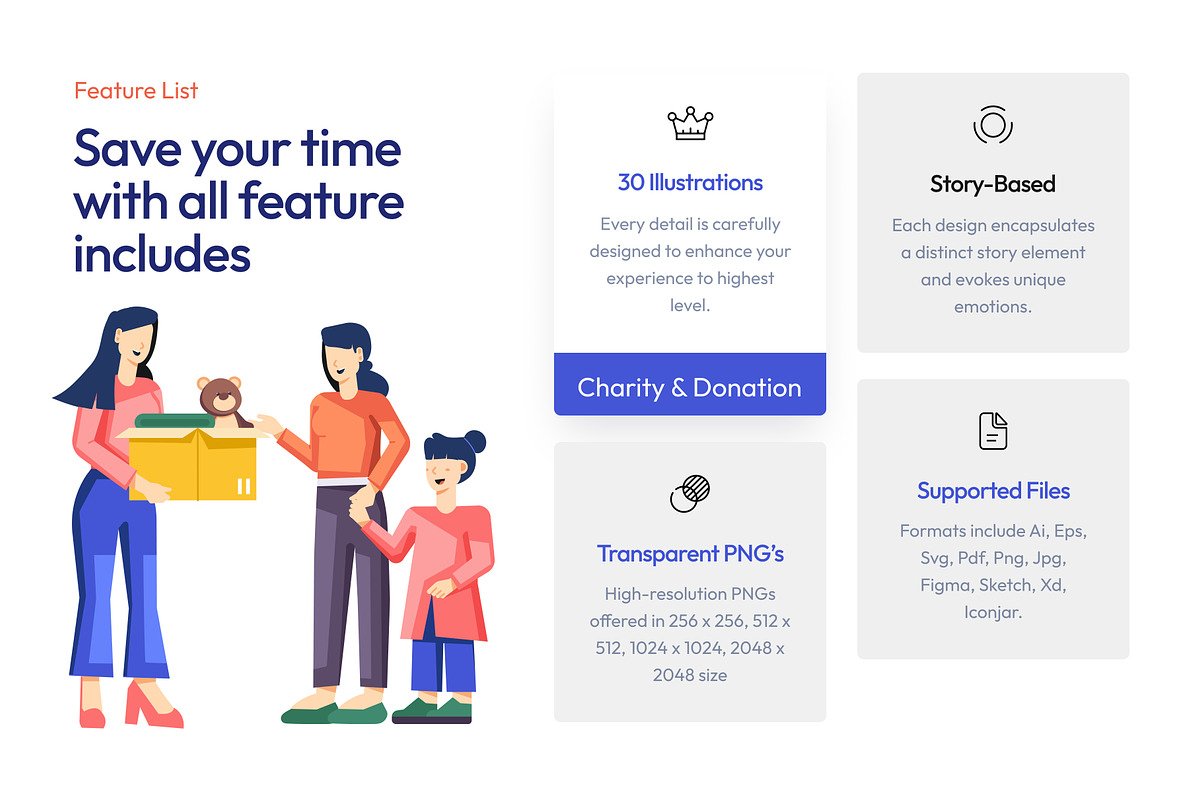 Charity and Donation Art Set, a Person Illustration by Vectors Market (Photo 2 of 7)