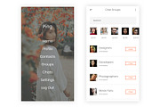 Chatting & Sharing Illustrator App, an UI Kit Template by themelove (Thumbnail 6 of 11)