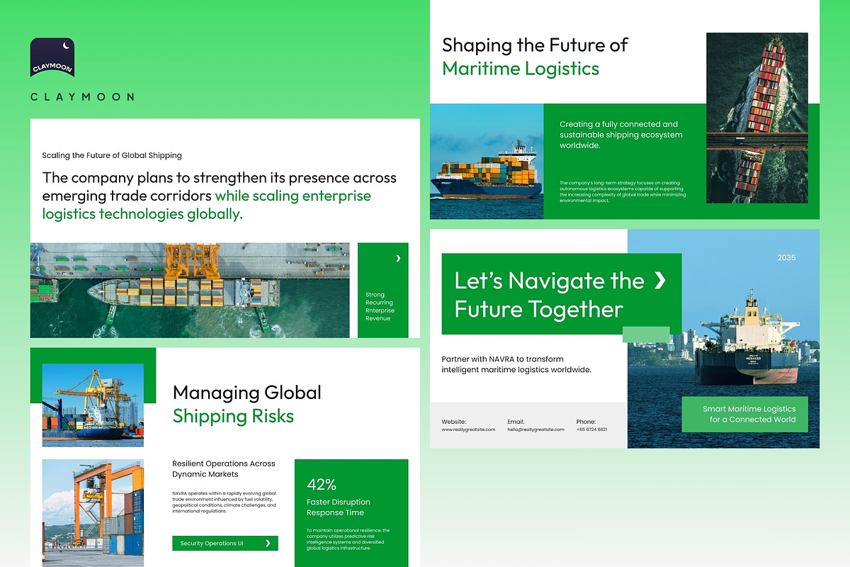 Ship Cargo Pitch Deck, a Presentation Template by Claymoon Lab (Photo 7 of 7)