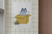 Funny Cats - vector clipart, a Decorative Illustration by Barkova Nadya (Thumbnail 4 of 8)
