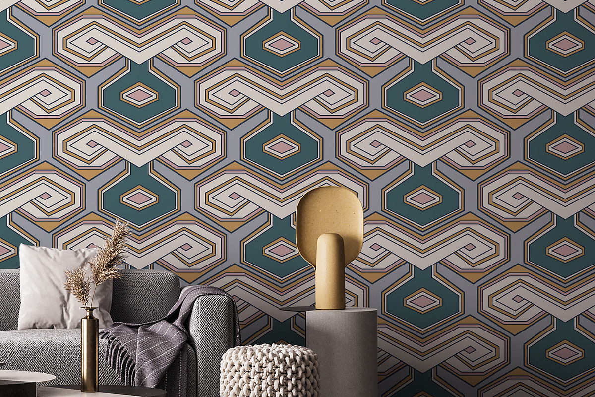 Geometric Hexagon-Honeycomb Pattern, a Pattern Graphic by StudioGlouna (Photo 9 of 9)
