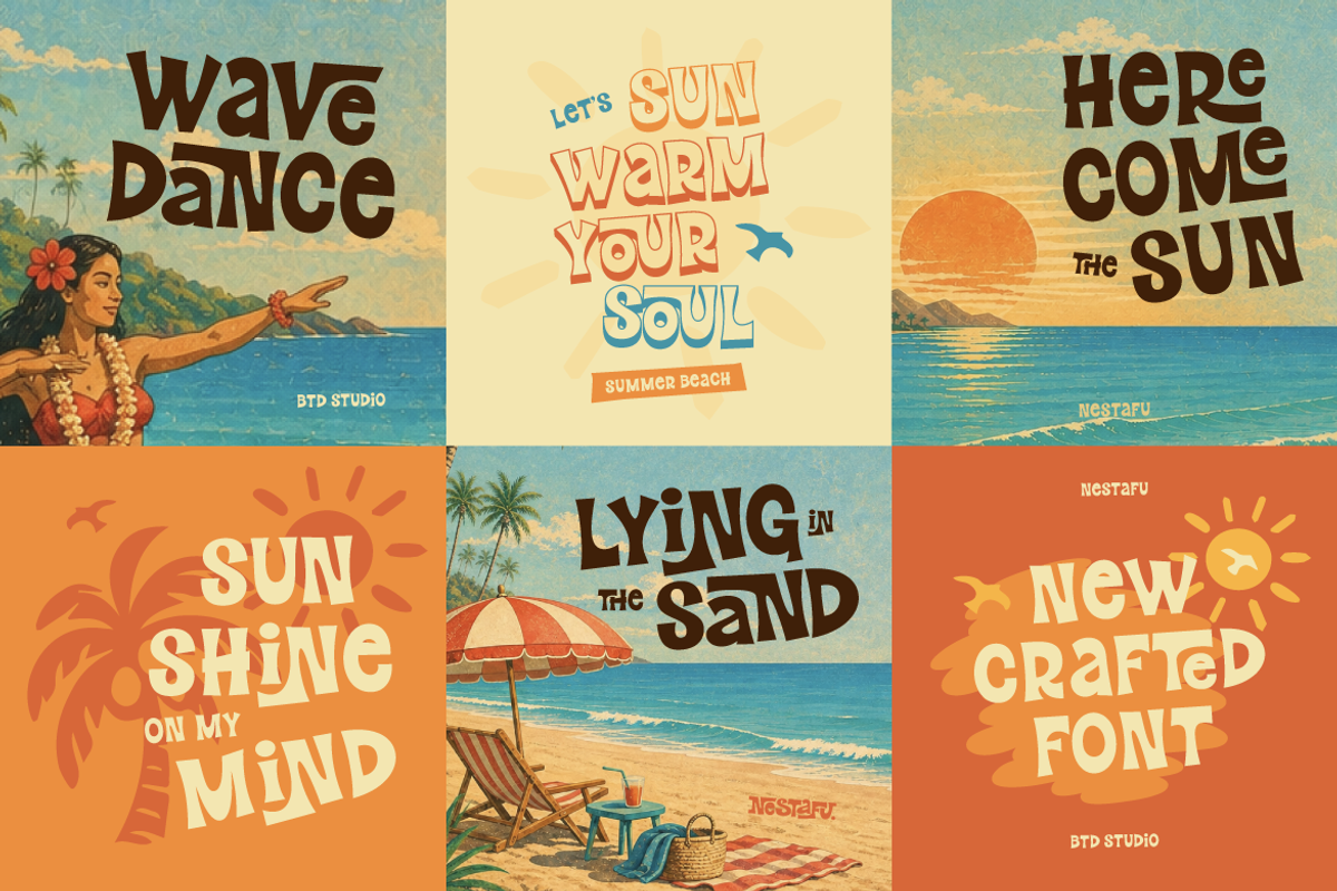 Nestafu - Hawaiian Display Font, a Sans Serif Font by Burntilldead (Photo 8 of 12)