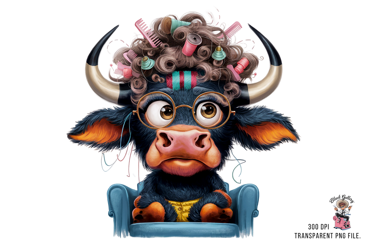 Cow Hair Beauty Salon PNG Bundle, a Graphic by Clipart Bloom (Photo 6 of 18)