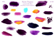 Neon Tropics watercolor, an Object Graphic by Salted Galaxy (Thumbnail 13 of 16)