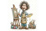 Male Artist Clipart JPG, a Person Illustration by Memories By Lea (Thumbnail 18 of 20)