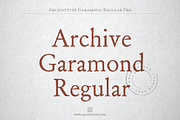 Archive Garamond Regular Pro, a Serif Font by Archive Type Fonts (Thumbnail 1 of 5)