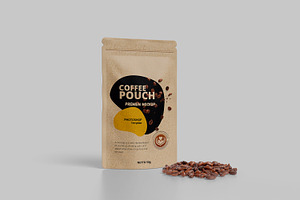 Craft Coffee Pouch Mockup