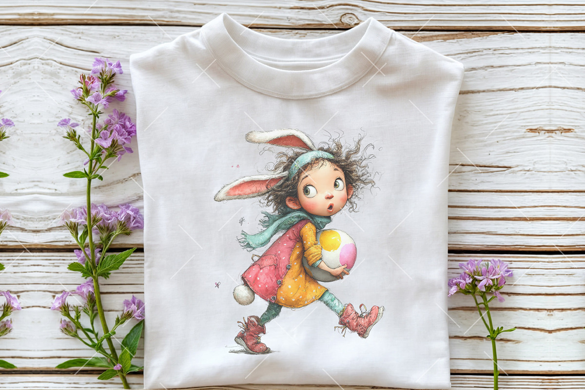 Whimsical Easter Girl Clipart, an Illustration by OK Design (Photo 5 of 6)