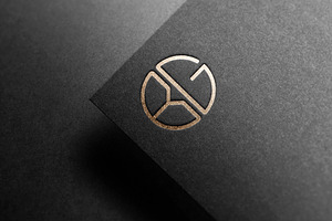 Logo Mockup Black Paper