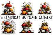 Whimsical Autumn Clipart, a Seasonal Illustration by OK Design (Thumbnail 2 of 6)