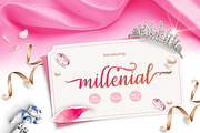 Millenial Script + Italic Font, a Script Font by Graphic Deal (Thumbnail 2 of 8)