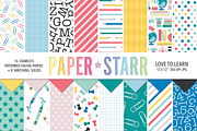 Seamless Back 2 School Digital Paper, a Pattern Graphic by Paper Starr Studio (Thumbnail 1 of 7)