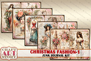 Vintage Christmas Fashion-1, a Person Illustration by CraftArtStory (Thumbnail 7 of 8)