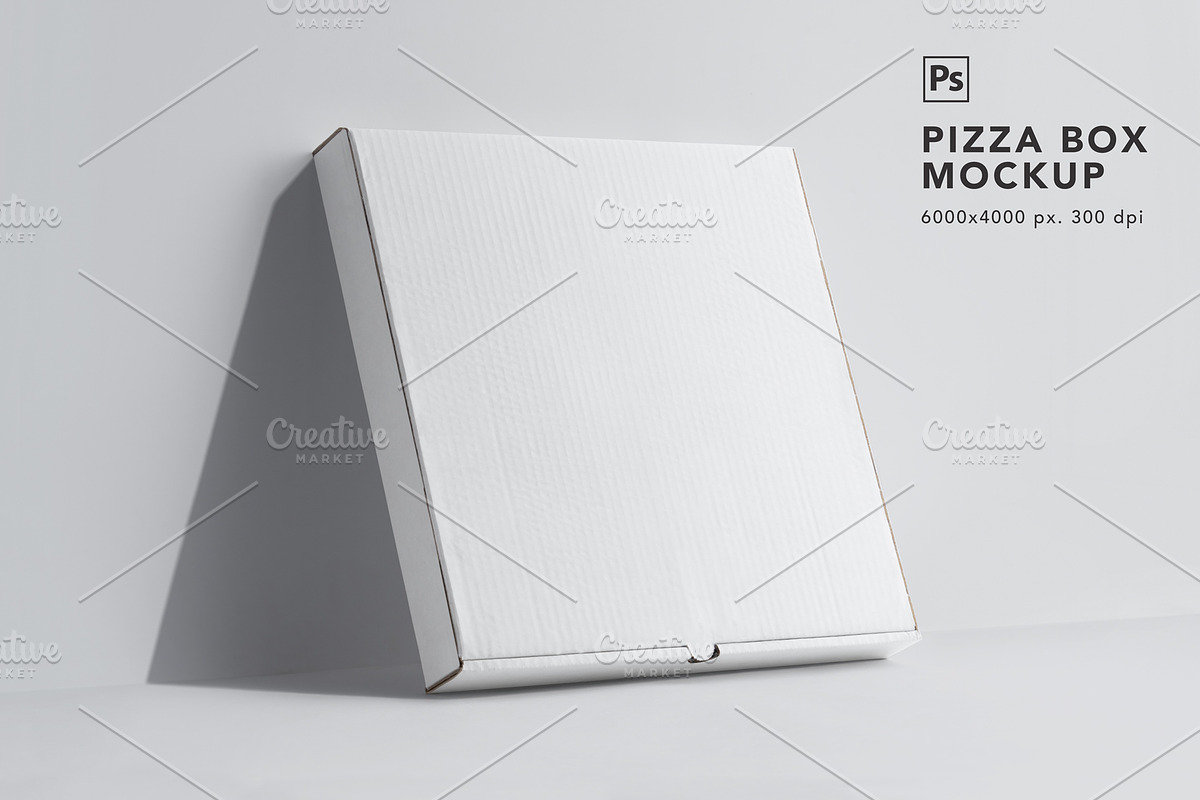 Pizza Box Mockup, a Cups & Container Mockup by eezo (Photo 4 of 5)