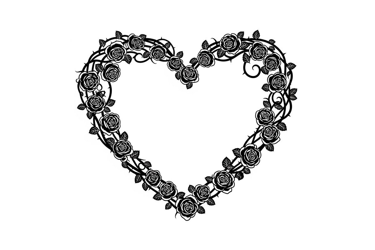 Floral Heart Wreath SVG Bundle, an Illustration by Gaye Art (Photo 9 of 31)