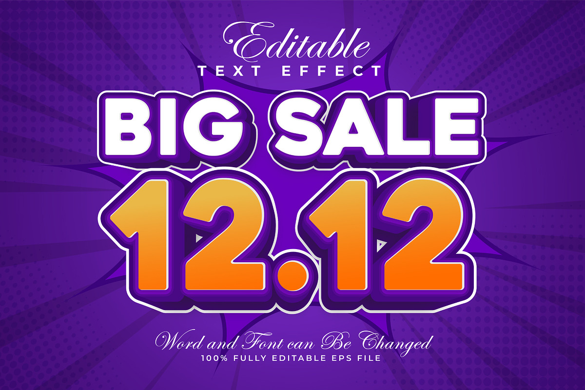 Big Sale 12.12 Text Effect | Vector, a Layer Style Add-On by padilah_a
