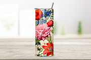 floral tumbler wrap | Seamless, a Graphic by FloridPrintables (Thumbnail 3 of 3)